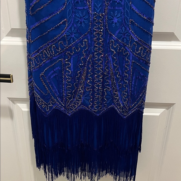 Blue Beaded Dress - Picture 3 of 7